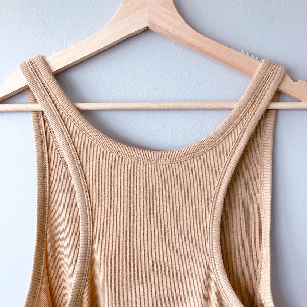 Old Navy tank top UltraLite Rib-Knit Racerback Tank Top Women tan shirt - Picture 9 of 14